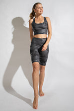 Load image into Gallery viewer, Charcoal Camo Metallic Workout Set
