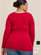 Load image into Gallery viewer, Red Sweetheart Twist Front Top
