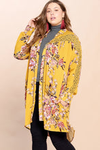 Load image into Gallery viewer, Floral Print Button Down Shirt Dress/Kimono
