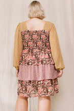 Load image into Gallery viewer, Boho Ruffle Dress with Smocking
