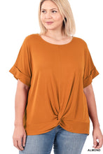 Load image into Gallery viewer, Burnt Orange Knotted Front Tee
