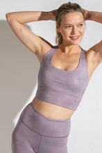 Load image into Gallery viewer, Lavender Camo Metallic Workout Set
