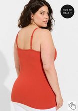 Load image into Gallery viewer, Torrid Orange Criss Cross Ribbed Tank with Adjustable Straps
