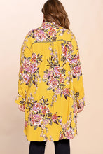 Load image into Gallery viewer, Floral Print Button Down Shirt Dress/Kimono
