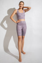 Load image into Gallery viewer, Lavender Camo Metallic Workout Set
