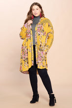 Load image into Gallery viewer, Floral Print Button Down Shirt Dress/Kimono
