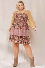 Load image into Gallery viewer, Boho Ruffle Dress with Smocking
