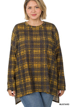 Load image into Gallery viewer, Mustard/Black Plaid Blouse
