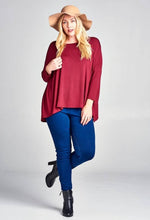 Load image into Gallery viewer, Burgandy Open Back Blouse
