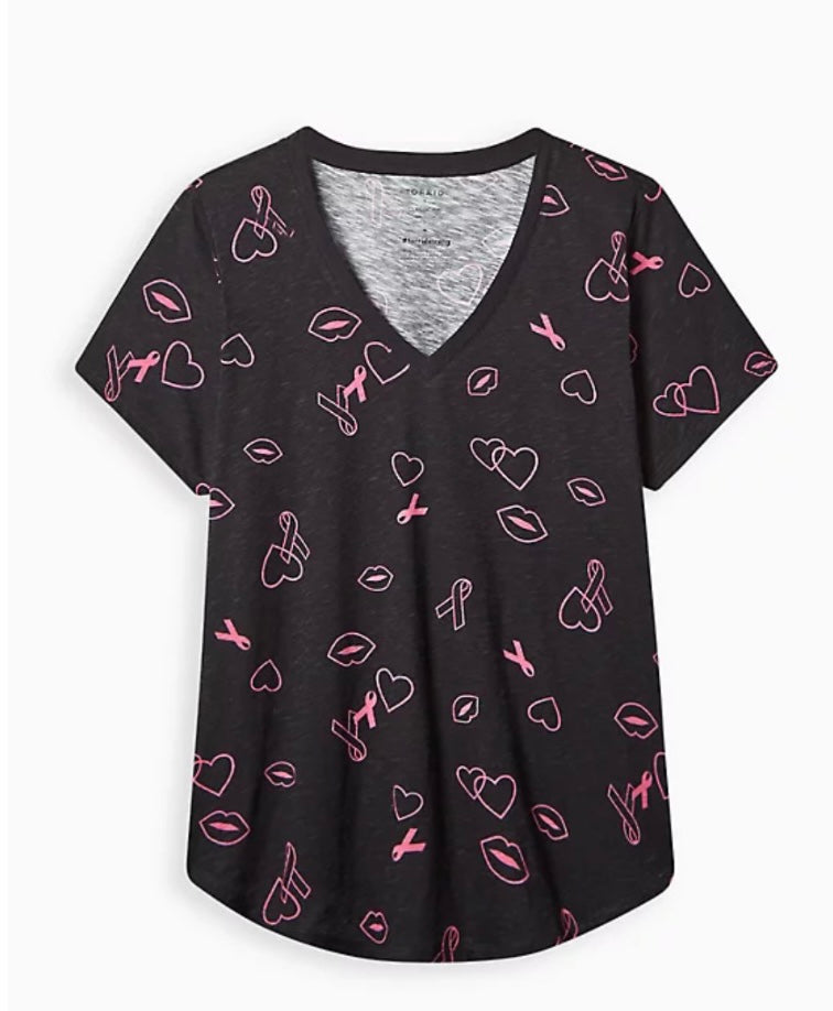 Breast Cancer Awareness V-Neck Tee